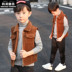 Bé trai mùa thu đông 2018 Áo vest cotton trẻ em Hàn Quốc mới trong bộ vest trẻ em lớn cộng với áo nhung trẻ em ấm áp mùa đông áo khoác bé trai Áo ghi lê