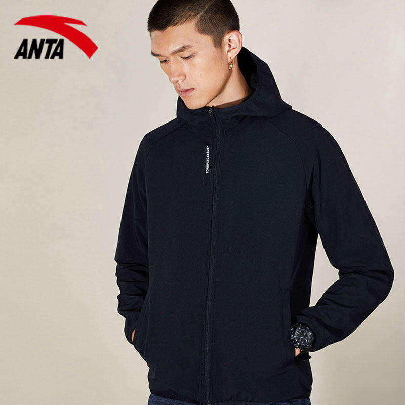 Anta jacket men's 2021 spring new sportswear warm hooded sweatshirt official website flagship men's men's windbreaker