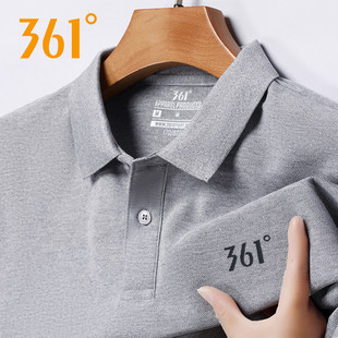 361 мужской короткий рукав футболка мужской - серый лето шелк льда быстросохнущие отворот рубашка поло официальный флагманский магазин хлопок мужской