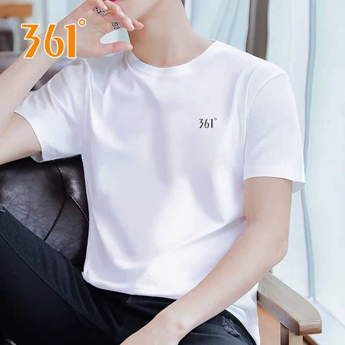 Мужская летняя быстросохнущая тонкая шелковая футболка с коротким рукавом, свободный крой