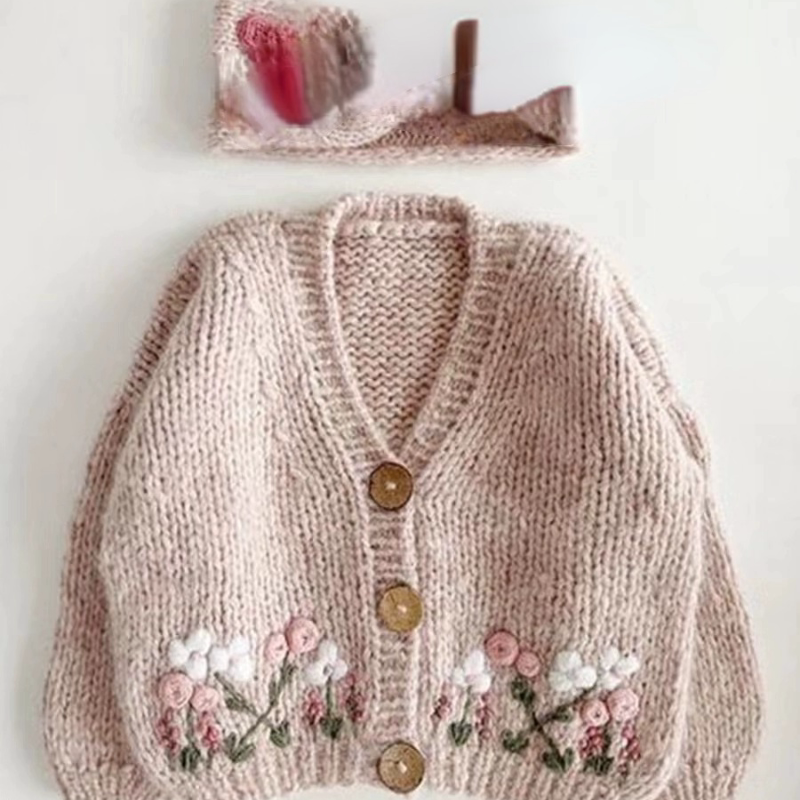 Children's Sweater Jackets, Hand-Knitted Baby Woolen Knitwear, Finished Baby Knitwear