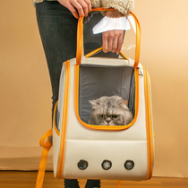 Cat Bag Transparent Double Shoulder Bag Outside Portable Summer Pet Backpack Cat Cage Cat Bag Small Dog Outside With Travel Bag