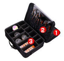 Professional storage partition largest cosmetic case waterproof cosmetic case makeup artist with makeup portable beauty kit