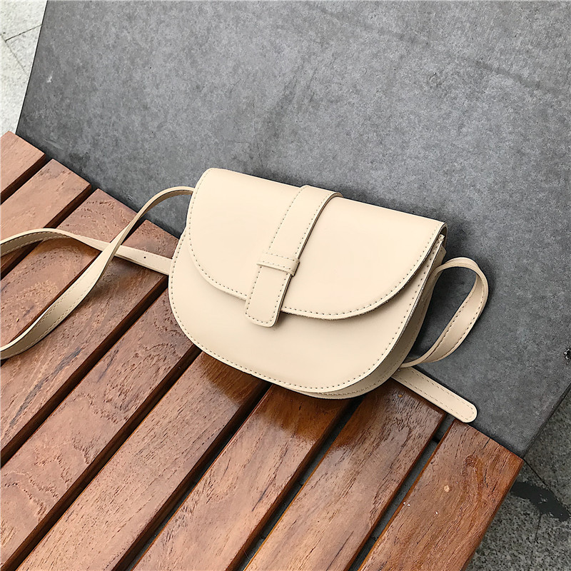 Nàng tiên nữ túi nhỏ 2019 phiên bản mới Hàn Quốc của túi Messenger hoang dã nhỏ tươi màu rắn đơn vai nửa vòng tròn yên túi - Túi xách nữ túi đeo chéo nữ hàng hiệu