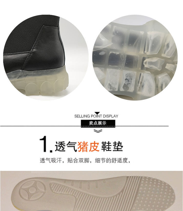 Martens, кожаные высокие сапоги для отдыха, челси, из натуральной кожи 