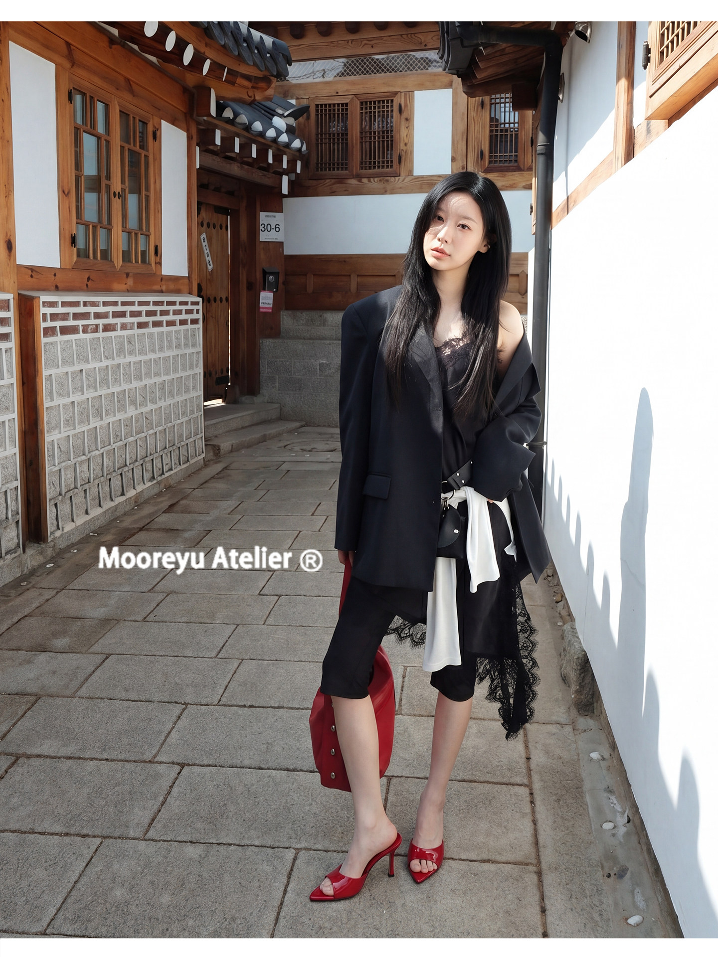 Mooreyu Open-Toe Stiletto Heel Sandal