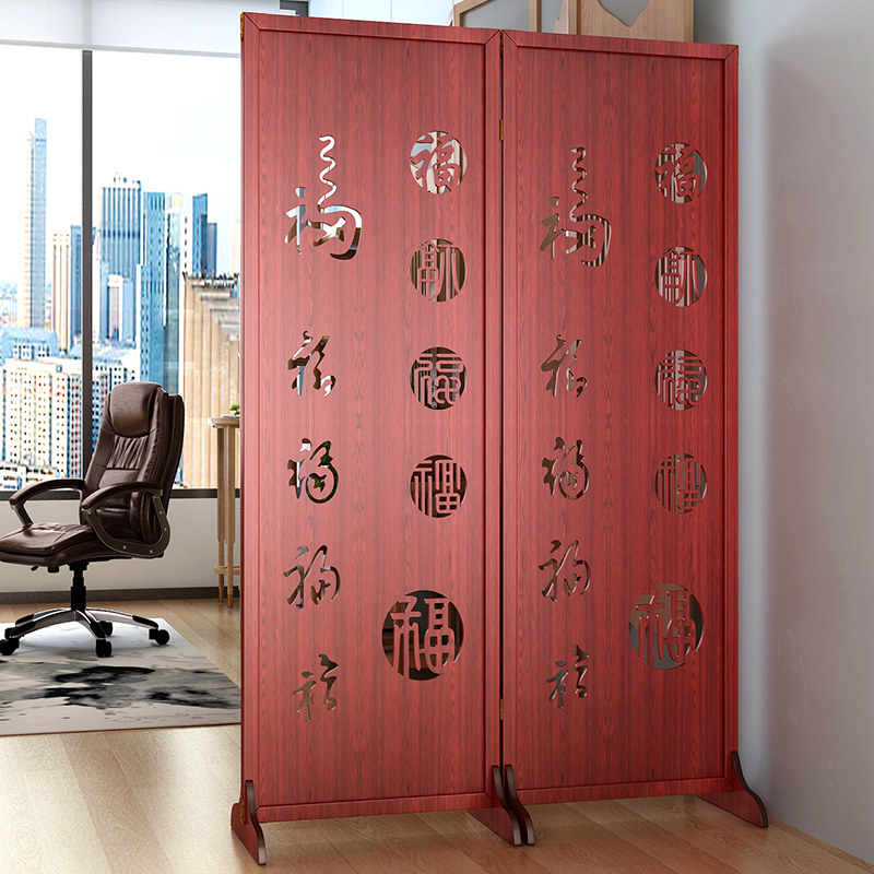 Screen Partition Living Room Folding Mobile Decoration Creativity New Chinese Style Bedroom Shelter Home small household type hollowed-out Xuanguan