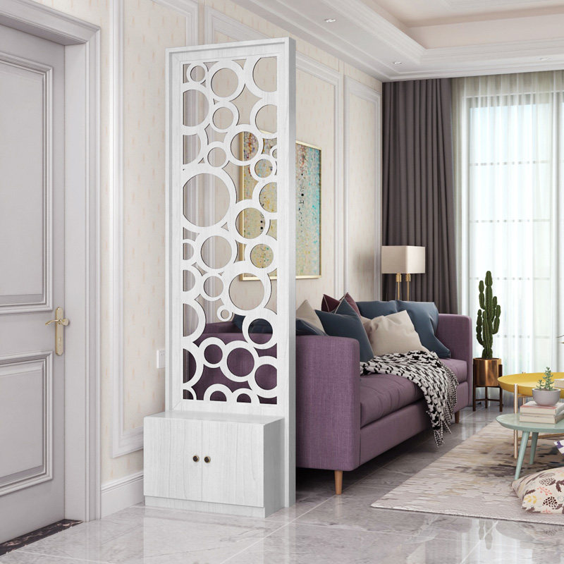 Entrance screen partition living room simple modern fashion small apartment shelf decoration carved hollow wall porch cabinet