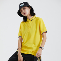 Summer hotel restaurant waiter cotton short-sleeved hotel dining hot pot fast food overalls T-shirt lapel custom