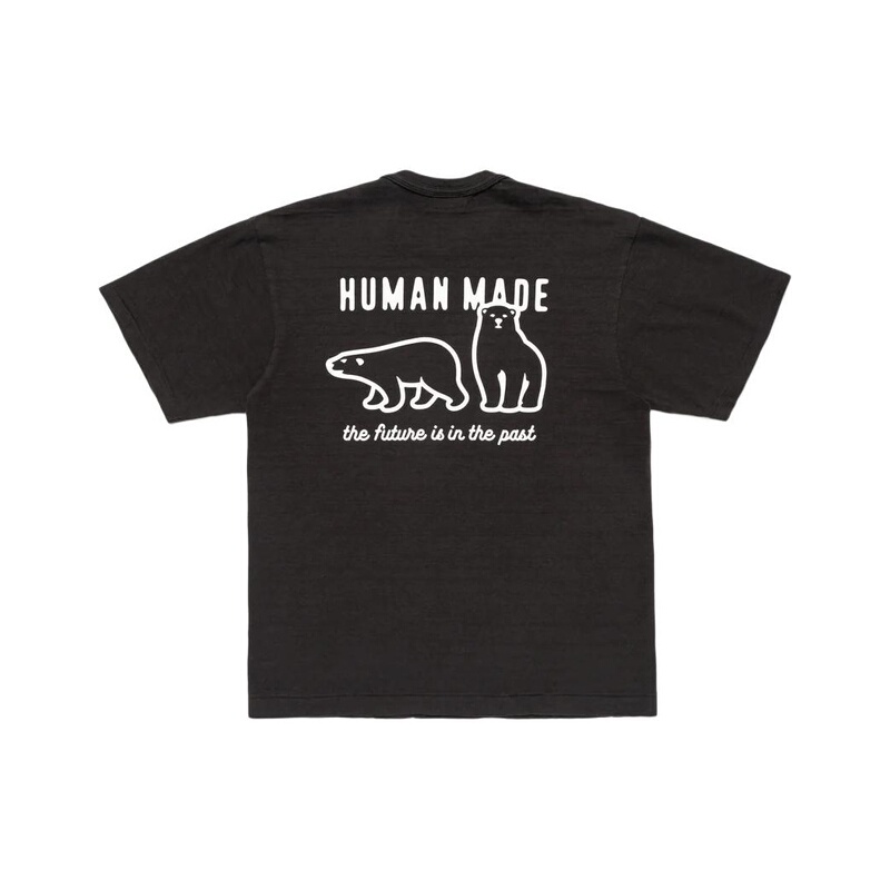 Human Made Ss26 Heart Patch Back Pattern Round Neck Short-Sleeved T-Shirt, Same Style for Men and Women
