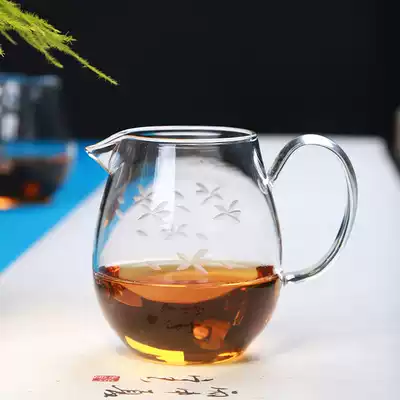 Taiwan Henglian glass tea set big dragon egg Glass Road cup large male Cup Tea Sea 520ml tea divider