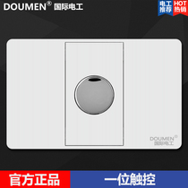 International Electrician 118 concealed white brushed switch socket panel household combination one touch delay switch