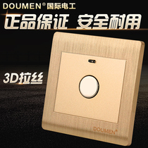 International electrician touch delay corridor switch induction switch touch delay switch 3D champagne gold salad wire
