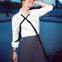 2022 Summer new womens dress Black and white Coloured Temperament Shirt Woman Design Sensation Little Crowdsourced 100 lap upsets