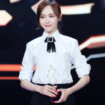 Tango with the same white butterfly knot shirt female long sleeve spring and summer blouses to lead with a small crowdsourced design of womens design