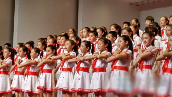 Trang phục biểu diễn thiếu nhi, hợp xướng tiểu học và trung học cơ sở, áo dài tay, trang phục hợp xướng thiếu nhi, trang phục đọc thơ