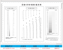 A4-2 Stain Card Point Gauge Line Gauge Fillin Ruler Comparison Card Stain Detection Card Inspection Gauge Control Card Precision