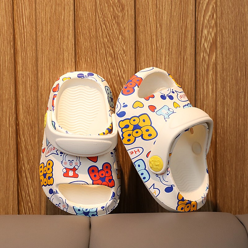 Babudou Kidsren's Summer Sandals for Boys and Girls 1-3 Years Old 2 Indoor Infants and Toddlers Non-Slip Baby Hole Shoes
