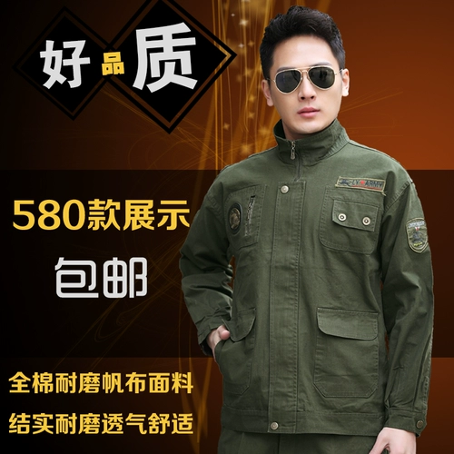 Комбинезон, хлопковый лонгслив, износостойкая униформа, осенний