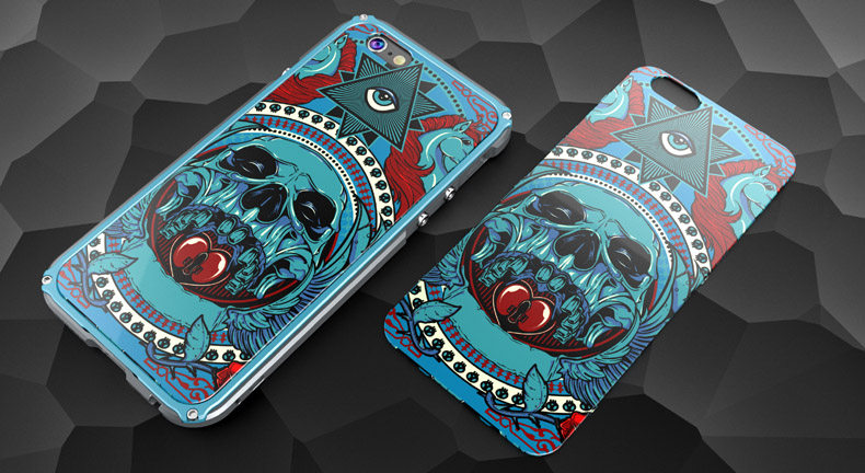 GINMIC Legend Slim Aluminum Metal Bumper Scratch Resistant Graffiti PC Cover Case for Apple iPhone 6S Plus/6 Plus & iPhone 6S/6