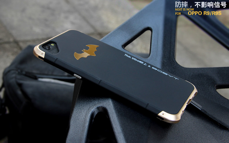 GINMIC Shield Aluminum Metal Frame Hard PC Back Cover Case for OPPO R9s & OPPO R9