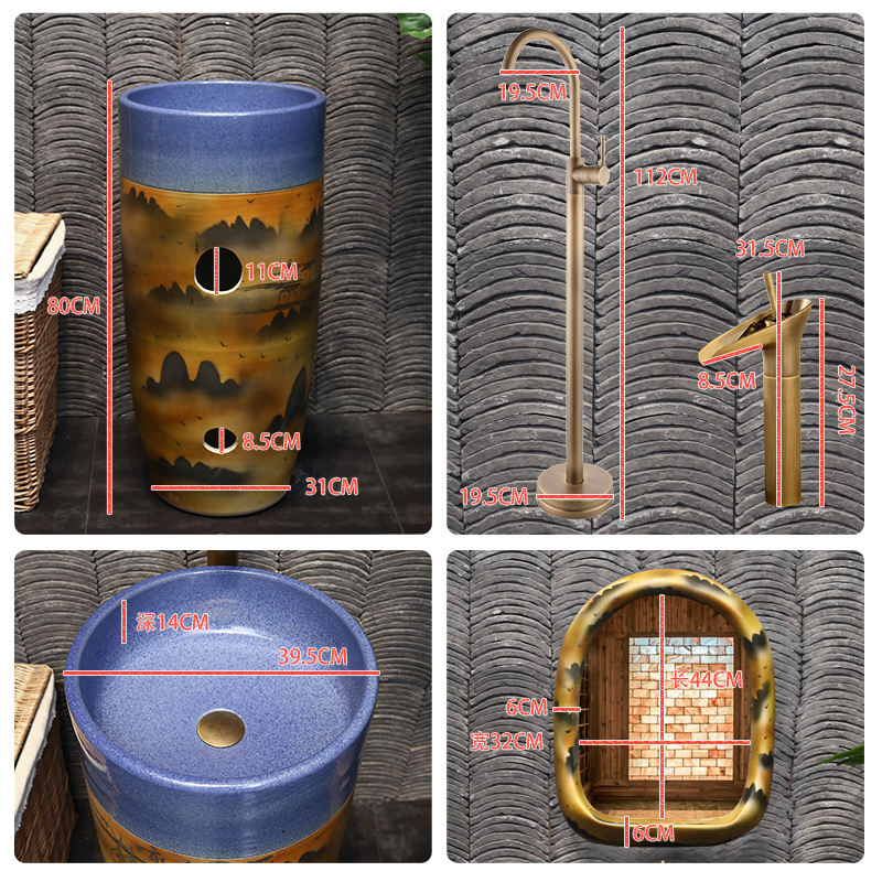 King beautiful ceramic column type restoring ancient ways the lavatory archaize is suing hand washing basin bashu others column column of the home stay facility