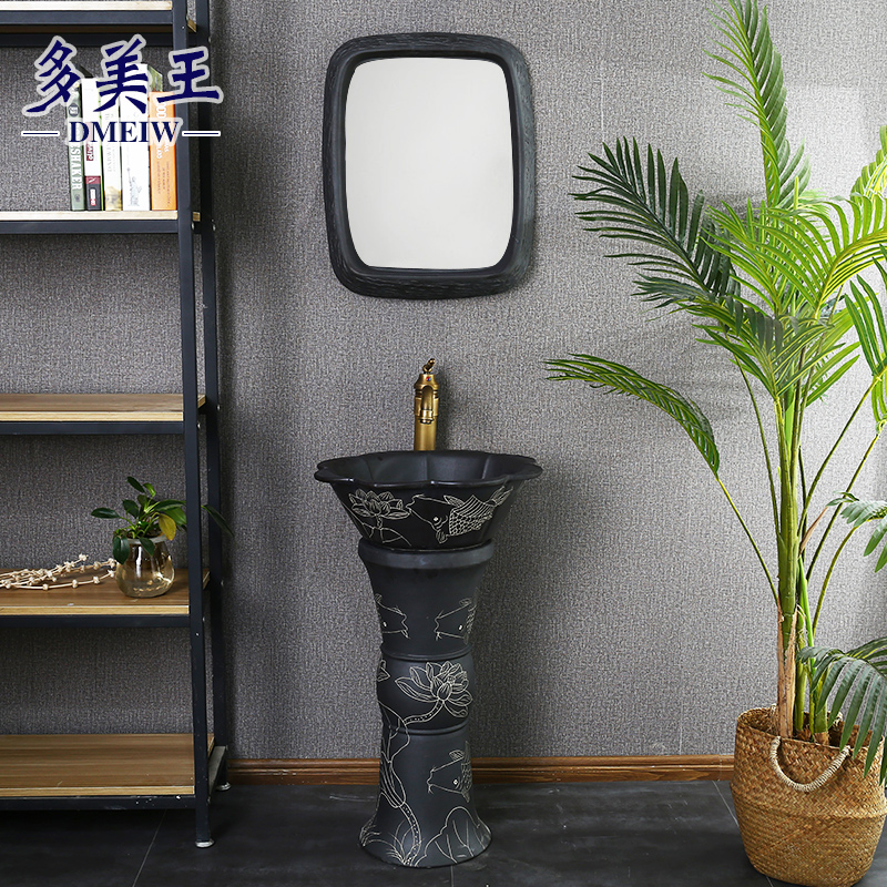 Tom king one pillar basin ceramic vertical for wash basin petals pillar type lavatory floor the sink