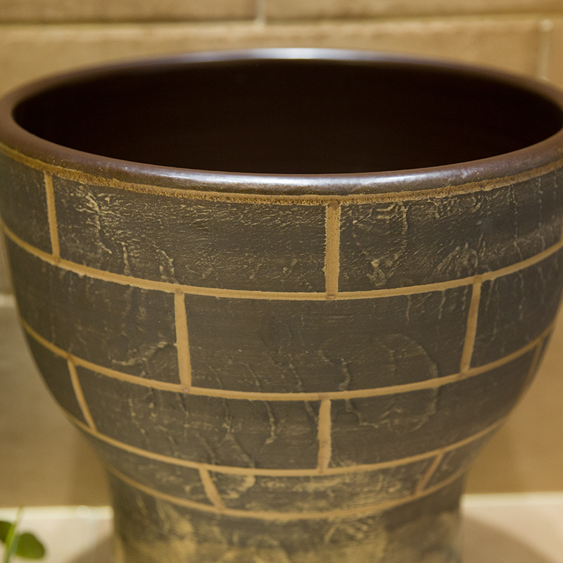 Tom king art ceramics mop pool balcony floor mop pool one - piece mop pool size 40 cm brick wall