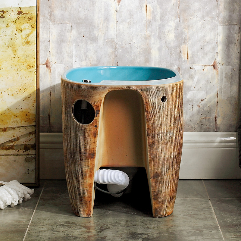 Jingdezhen ceramic wash mop pool Chinese style mop pool terrace pool drag large mop mop pool toilet basin