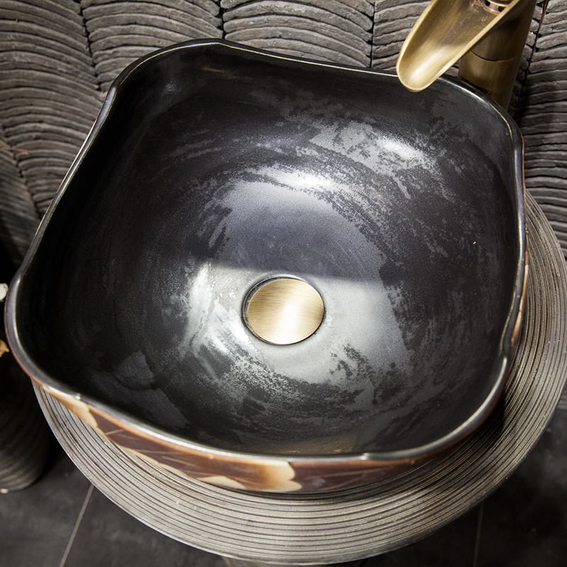 Pillar basin ceramic lavabo balcony is suing toilet Pillar type lavatory one column basin of wash one landing