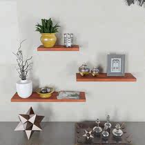 Wall shelf living room wall Wall Wall solid wood partition bedroom multi-layer bookshelf Nordic simple one-character partition