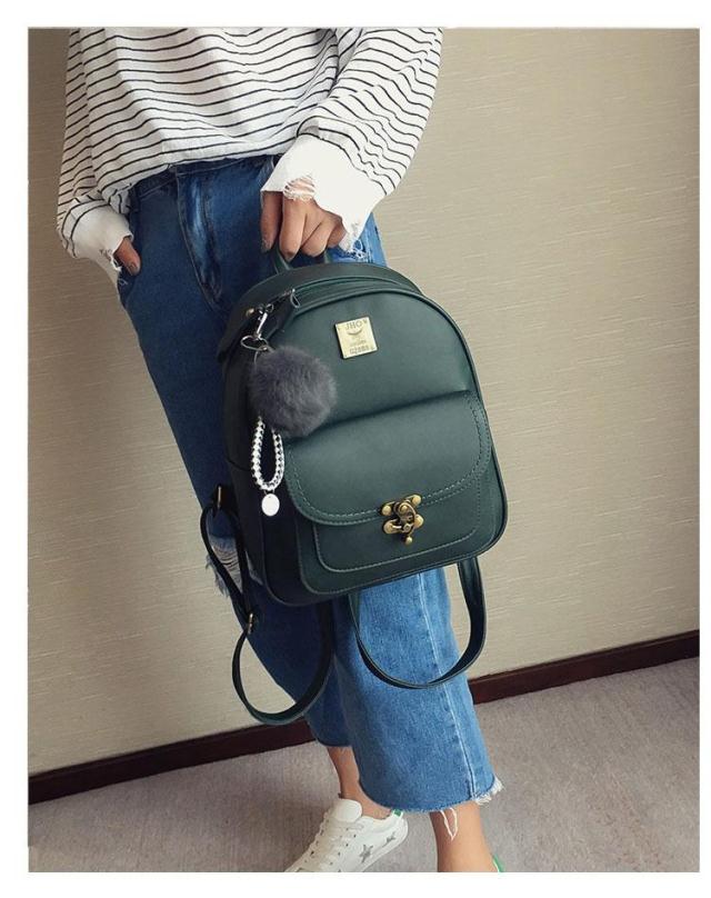 Của phụ nữ túi 2017 mới Châu Âu và Mỹ retro Người Anh vai túi nữ thời trang đơn giản cao đẳng gió bag pu leather ba lô balo nữ đẹp đi học