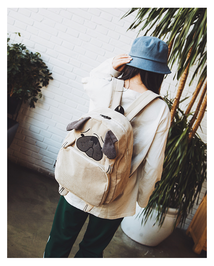 Nữ sinh nữ sinh viên Hàn Quốc phiên bản của khuôn viên Harajuku ulzzang thủy triều ba lô vải to sợi dễ thương phim hoạt hình dễ thương ba lô balo nữ đẹp đi học