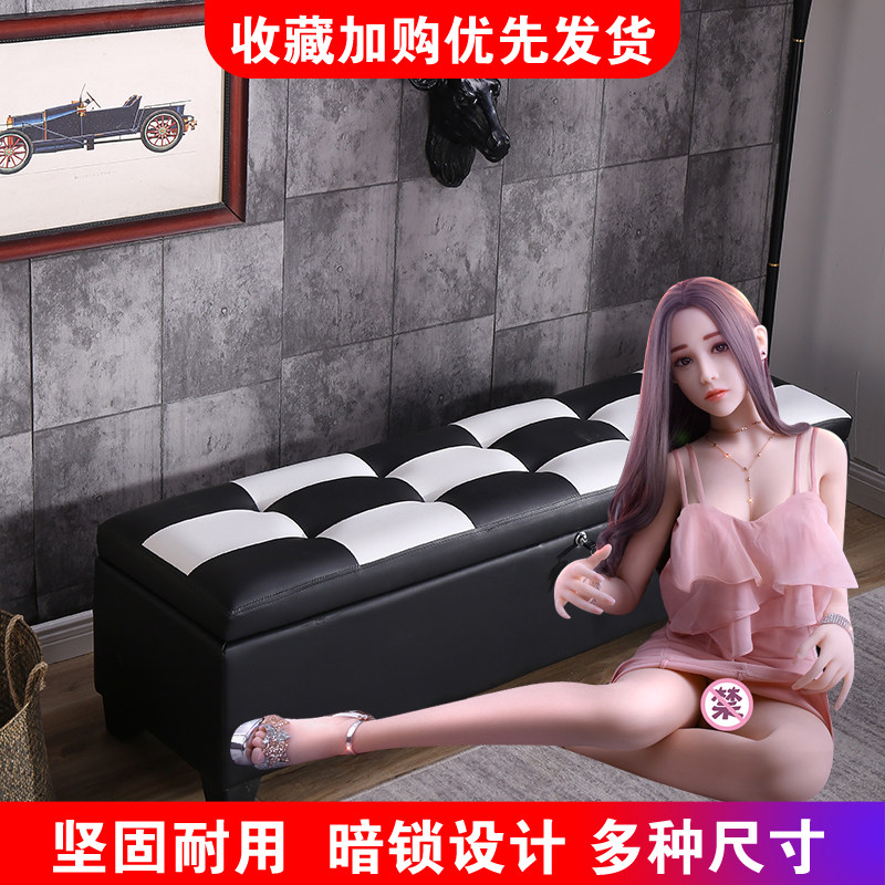 Storage stool change shoe stool can be stored stool long sofa stool clothing store stool real doll box with lock test shoe stool