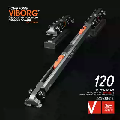 Hong Kong Yubao U heavy-duty 120kg two-way buffer crane damping silent lifting pulley kitchen solid wood moving door