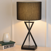 Simple modern bedroom bedside table lamp creative Nordic personality study decoration creative fabric warm table lamp