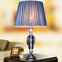 Creative romantic luxury living room crystal lamp Modern simple warm European bedroom bedside lamp decorative dimmable