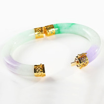 Broken jade bracelet Jade Jade change opening repair repair break repair repair inlay 18K Gold Gold Gold Silver Jade