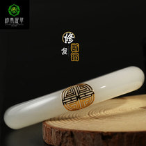 Broken jade bracelet jadeite repair repair repair crack crack broken 18K bag gold inlaid jade silver no trace repair