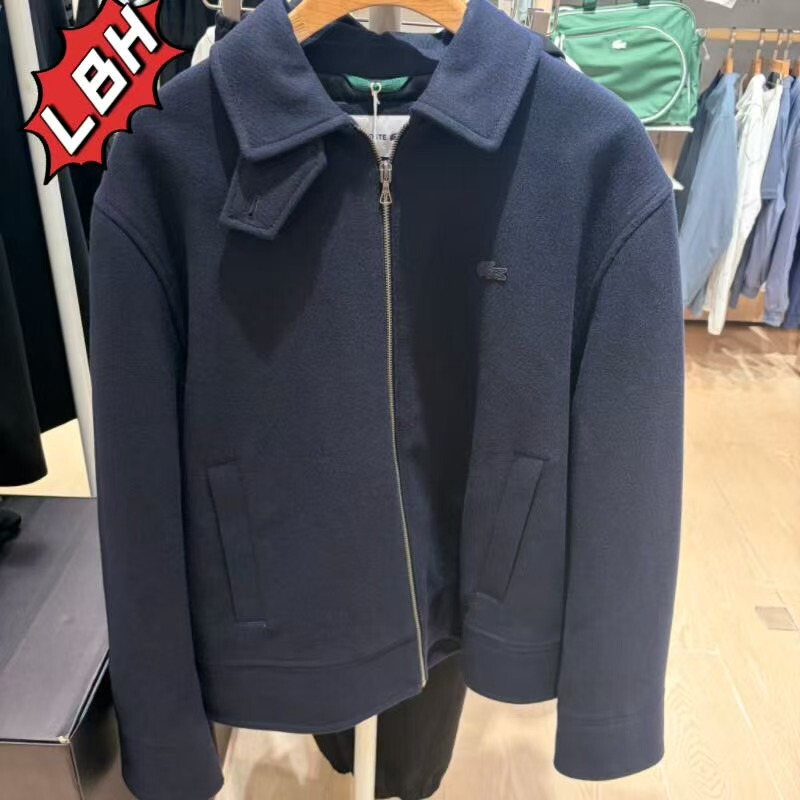 Lacoste French Crocodile 2026 Autumn New Men's Lapel Zipper Cotton Jacket Bh8696 Lacoste French Crocodile 2026 Autumn New Men's Lapel Zipper Cotton Jacket Bh8696