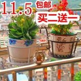 Купить 2 дать 1 железный балкон подвесной железной дорогой, украшение цветочниц, висят многослойные внутренние зеленые цветочные