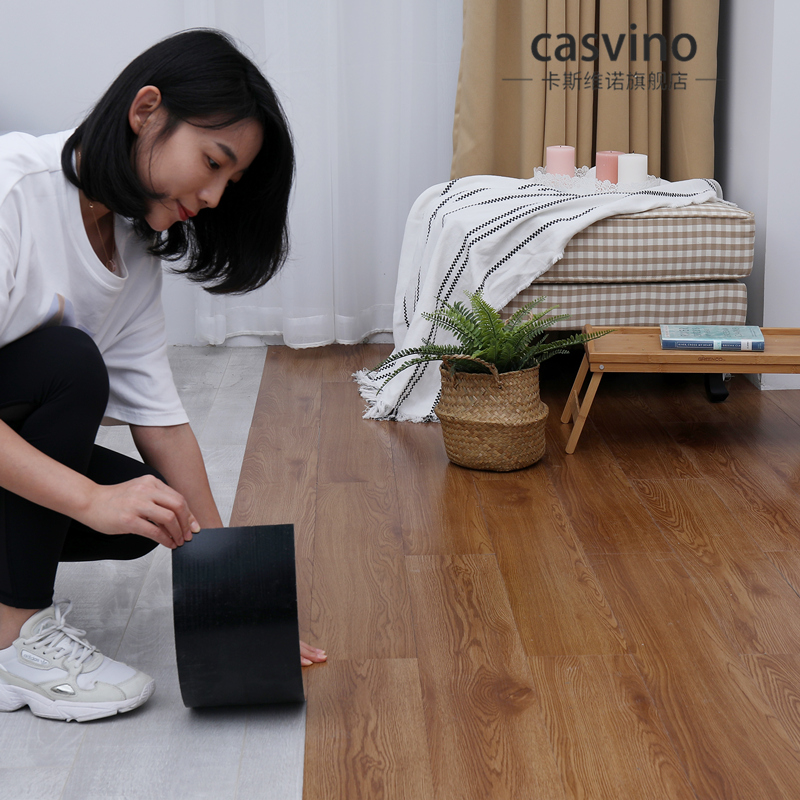 pvc self-adhesive floor leather thickened abrasion resistant waterproof floor stickers ins nets red cement ground-floor home floor glues