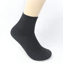 5 pairs of summer cotton socks pure black double needle mens and womens cotton socks sweat absorption breathable middle tube mens socks