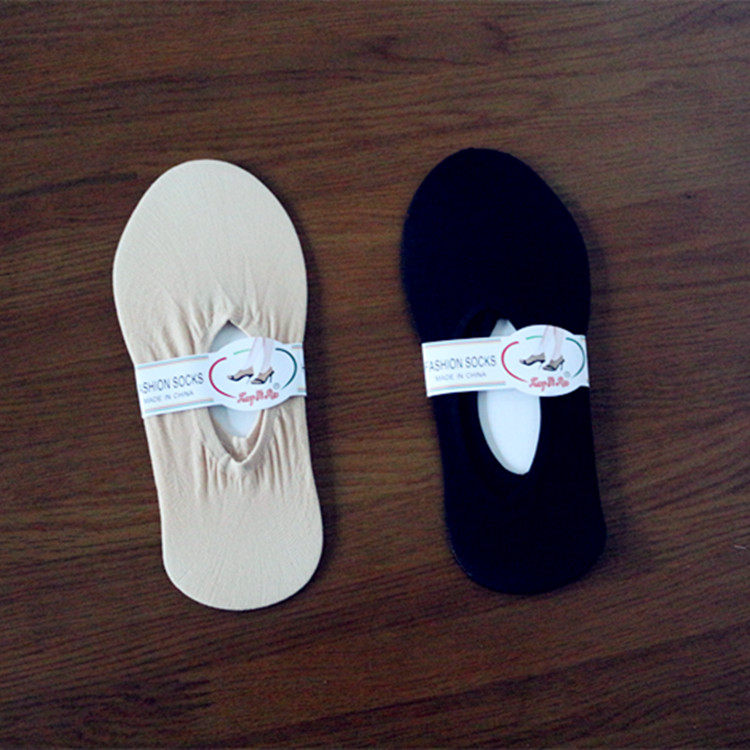 Spring and summer shallow women's invisible socks Invisible socks Sox ultra-thin anti-slip invisible ice silk bean shoes 35-38 Short Sox women