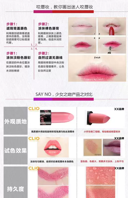 Hàn Quốc Clio / Ke Leo Girls Kiss Dyeing Lipstick Lip Gloss Lipstick Quầy mua hàng chính hãng - Son môi