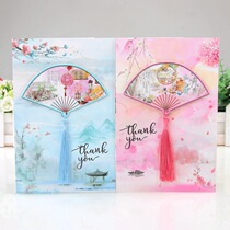 8 creative Chinese style landscape three-dimensional greeting cards birthday wishes handwritten gratitude message card with envelopes