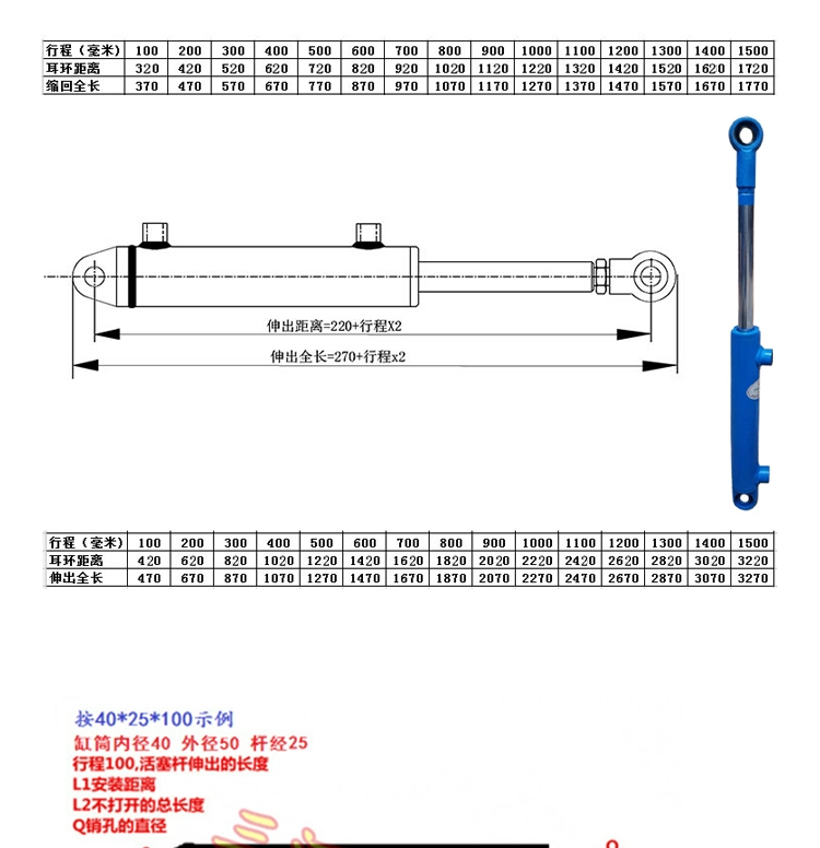 Xi lanh thủy lực 2 tấn tùy chỉnh 
            Xi lanh thủy lực 40 lỗ xi ​​lanh thủy lực hai chiều một chiều xử lý máy móc kỹ thuật trạm bơm tùy chỉnh đầu dầu nhỏ