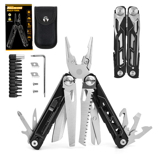 Cross-border popular 16-in-1 outdoor all-steel folding tool pliers camping equipment EDC pocket tool multi-function