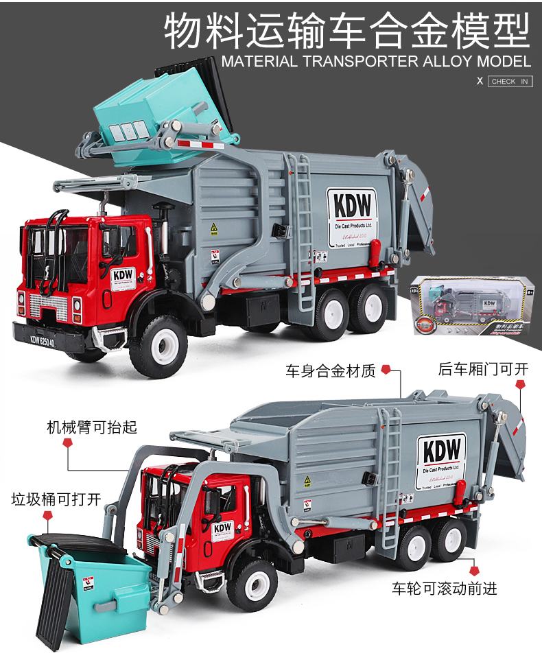 Mô phỏng Volvo mô hình hợp kim xe tải lớn Volkswagen Ford bán tải trẻ em đồ chơi xe tải mô hình vận chuyển - Chế độ tĩnh đồ chơi cho bé 6 tháng