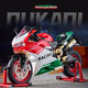 Extra-Large Ducati Motorcycle Model Alloy Simulation Ignitable Spray Motorcycle Toy Boy Collection Ornament